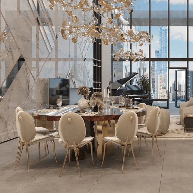 Роскошный дизайнерский латунный бархатный обеденный стул для вечеринки