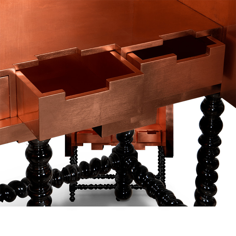 Мебель для гостиной из массива дерева, глянцевый лак, барный шкаф